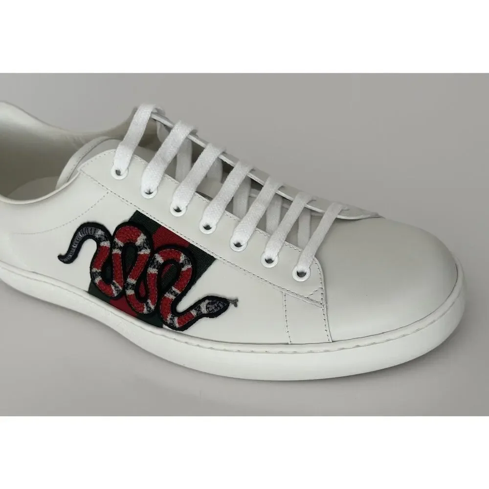 Gucci Men's Soft White Snake dSneakers 14.5 US (Gucci 13.5) 456230 IT NIB